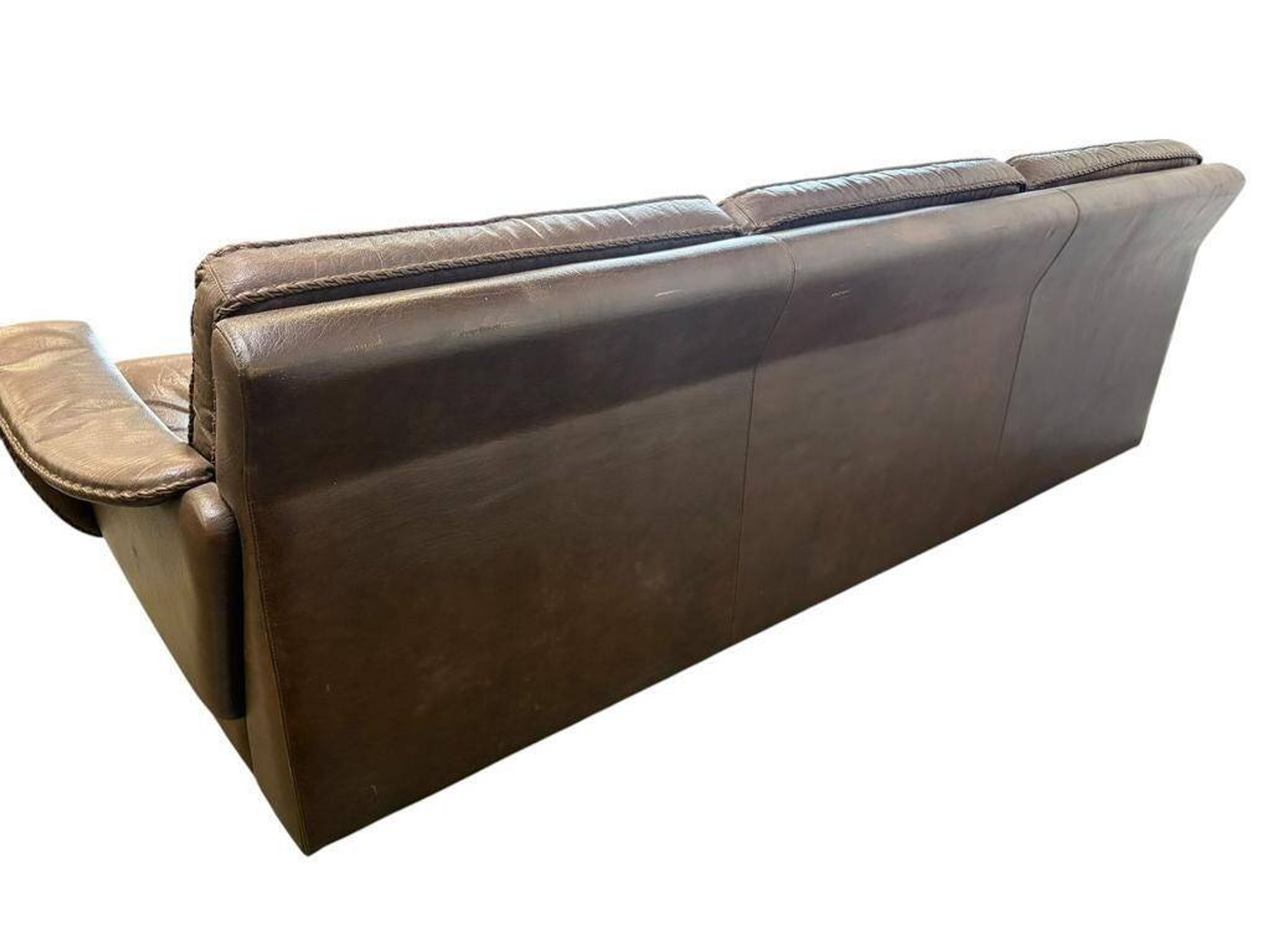 Canapé danois vintage en cuir brun 'Madsen & Schubell'