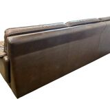 Vintage Danish leather canapé 'Madsen & Schubell' in brown