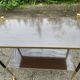 Vintage serving trolley on brass and rosewood wheels