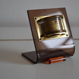 Smoked plexiglass thermometer 70s