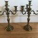 Bronze candlestick pair
