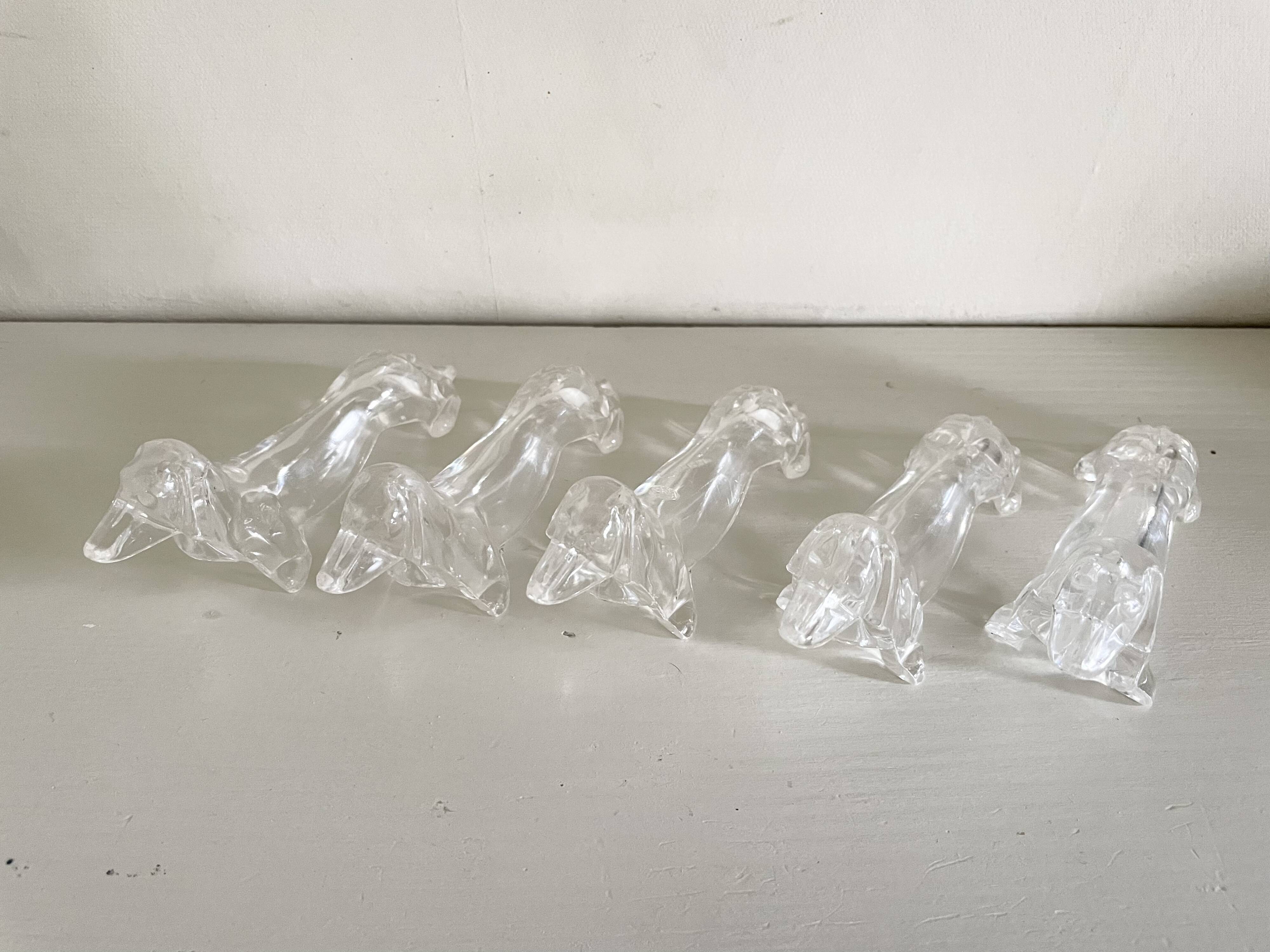 Transparent dachshund knife holder