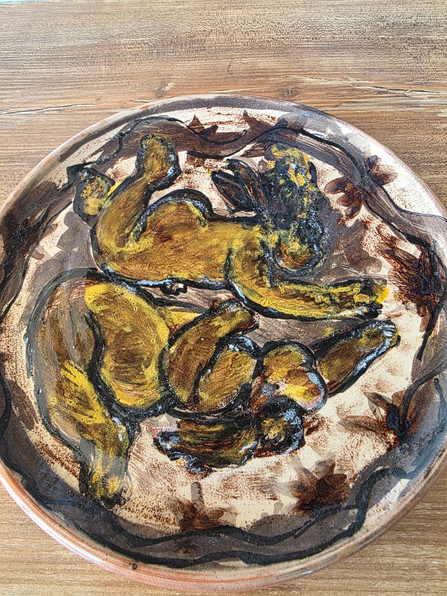 Wall plate in ceramic Vallauris – Léa Donat Picasso Madoura spirit