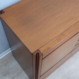 1970s Italian walnut Angelo Mangiarotti 4D series cabinet bar