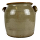 Old confit pot in stoneware, grey colour, 1900.
