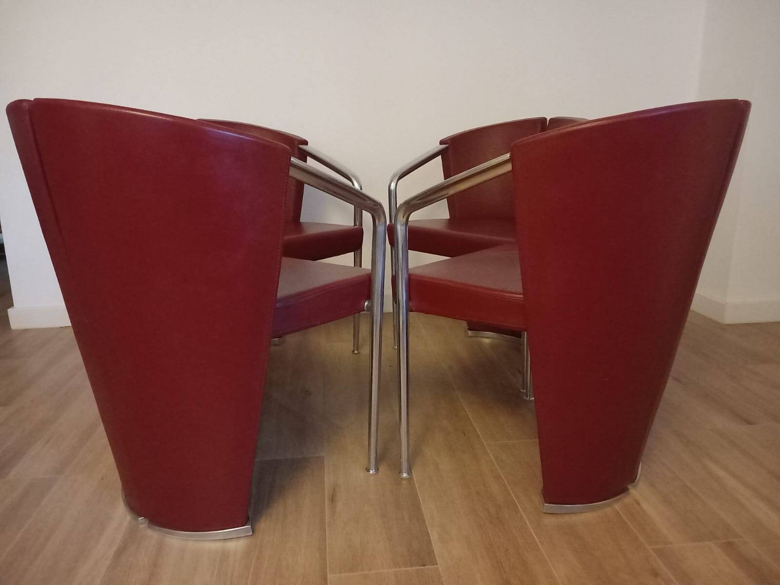 Set of 4 Estel Italian armchairs, designed by Favaretto & Partners