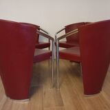 Ensemble de 4 fauteuils italiens Estel, conçus par Favaretto & Partners