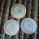 3 mismatched antique flat plates in ironstone