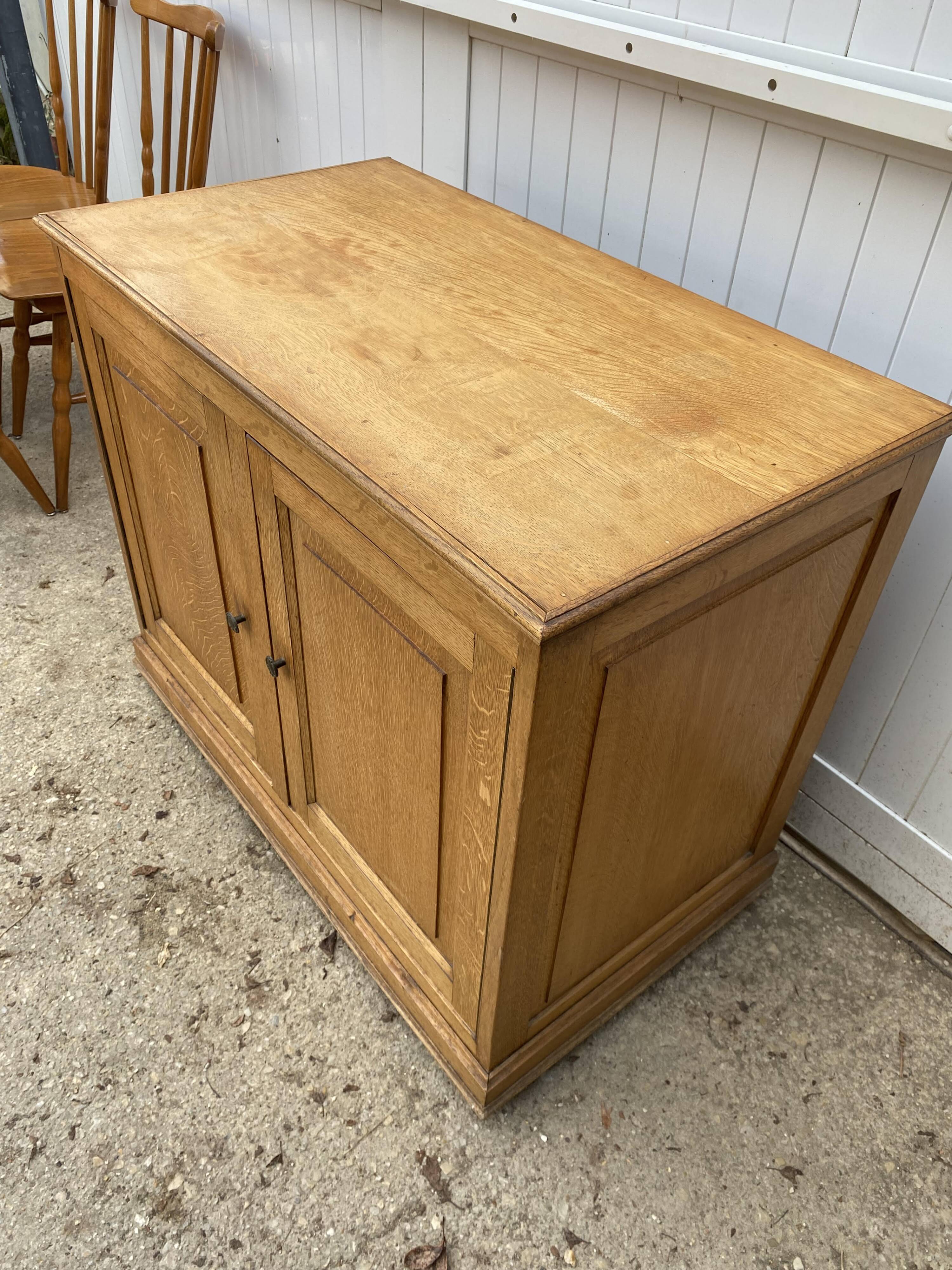 2-door storage unit in oak and oak veneer 50