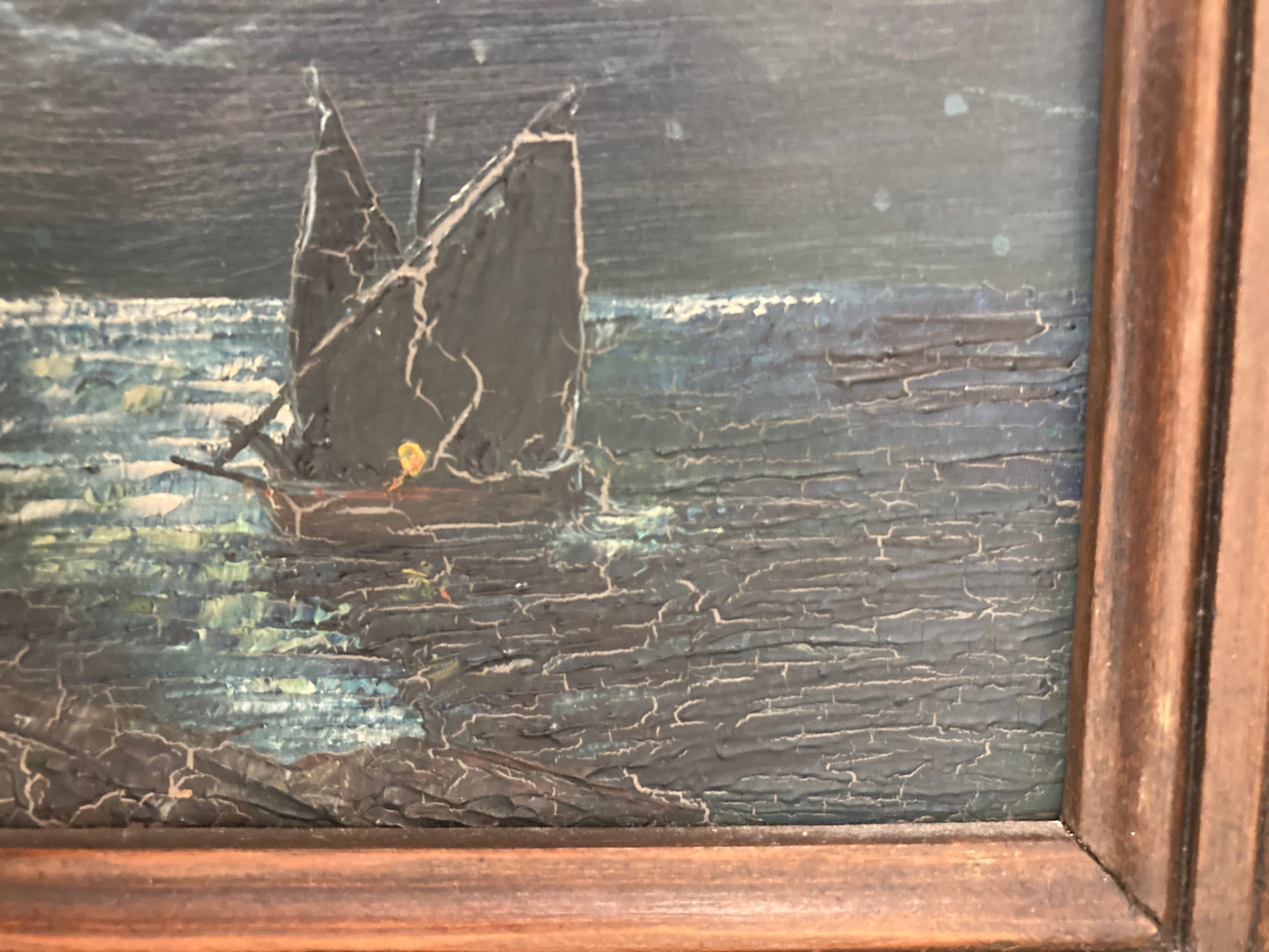 Ancient miniature painting Marine