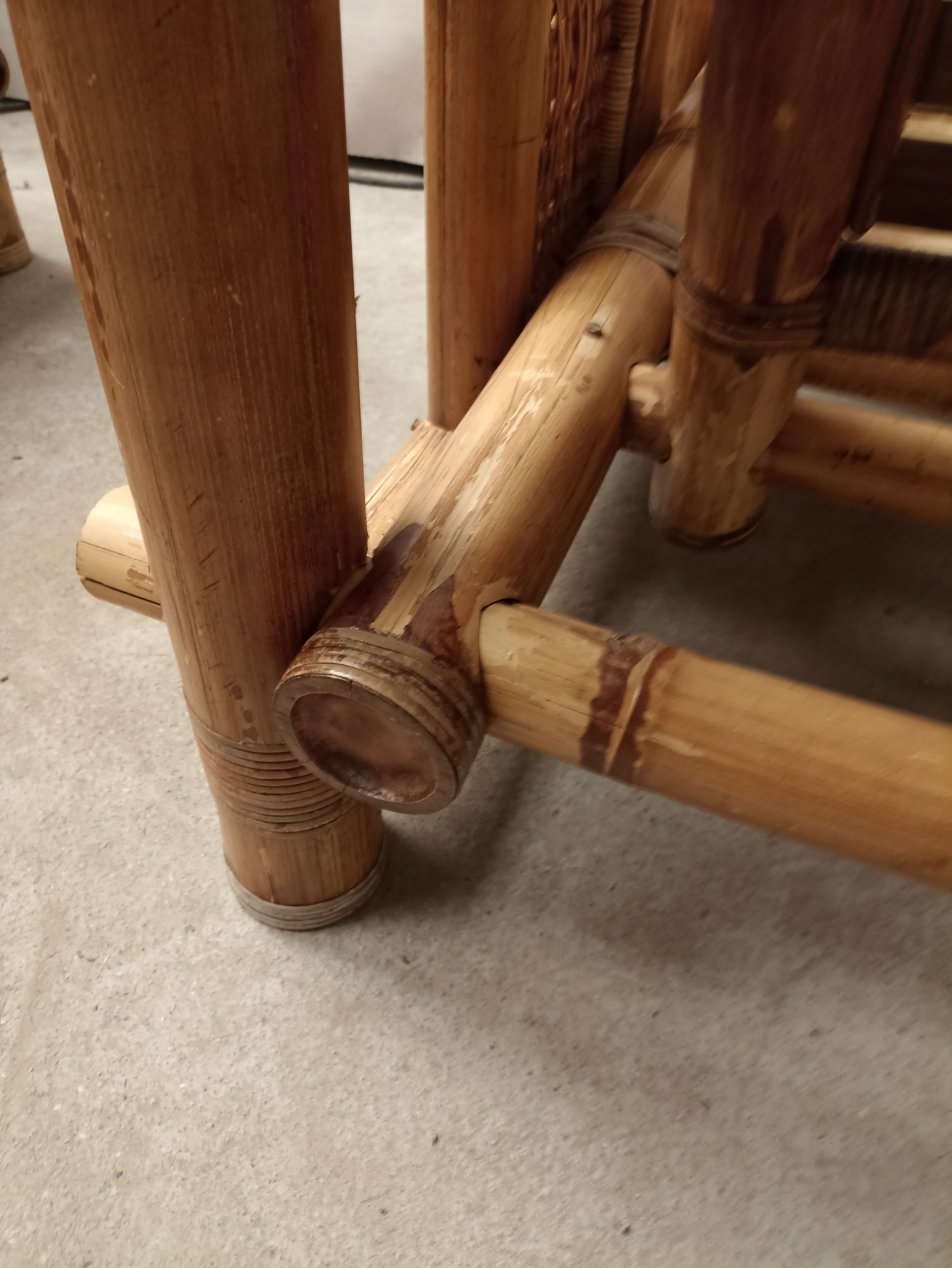 Cube bamboo armchair