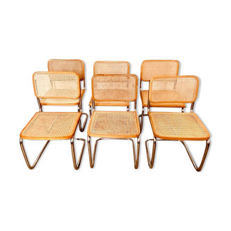 Breuer B32 beige chairs