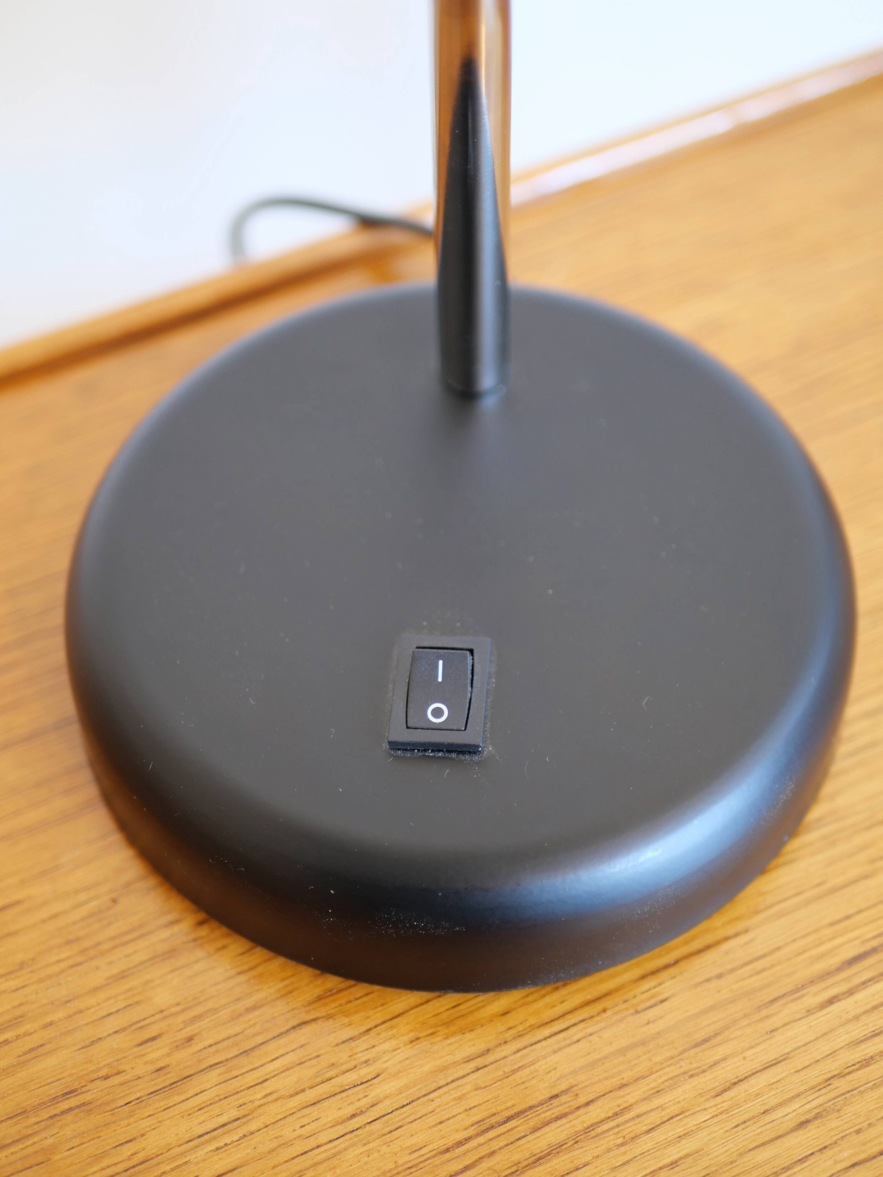 Matte black metal desk lamp