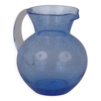 Pichet en verre bullé