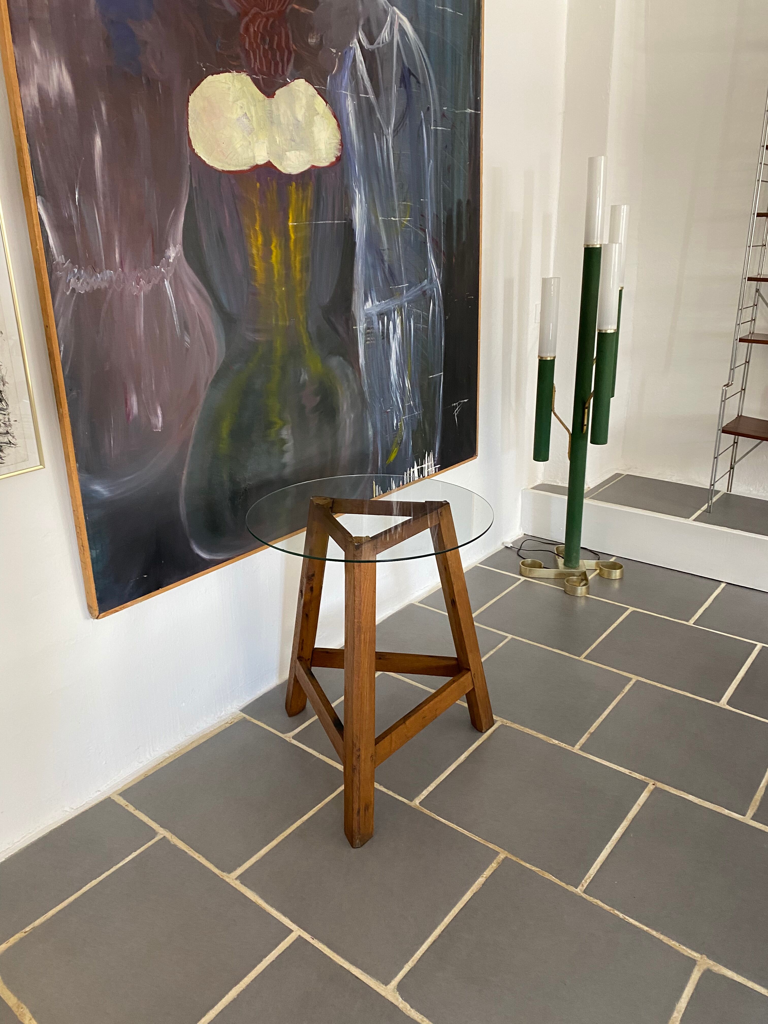 Vintage tripod wood table