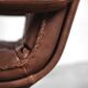Fauteuil et pouf réglables en cuir patiné danois par Berg Furniture, années 1970