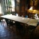 Oak farmhouse table with extensions