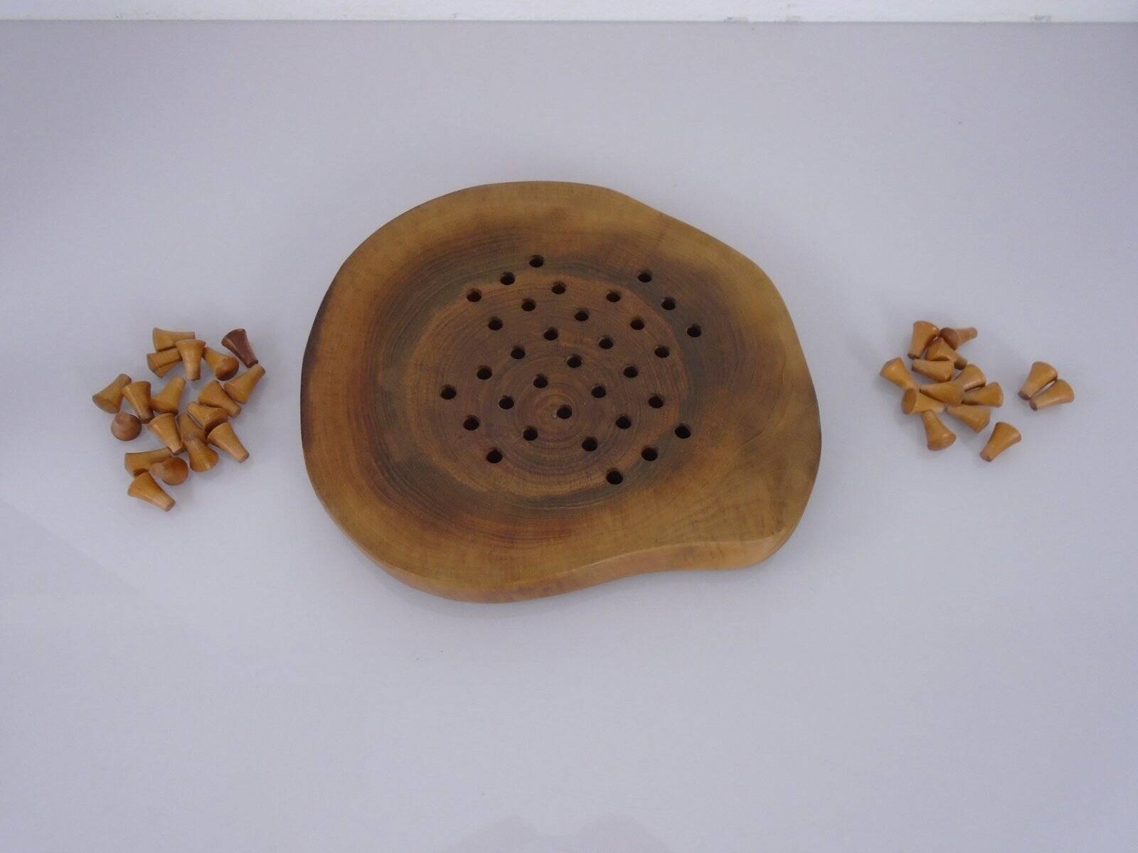 Handcrafted Wooden Solitaire Game, Germany, 1970s