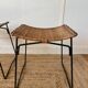 Pair of Raoul Guys stools for Airborne in wicker 1950