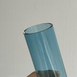 Transparent blue glass vase