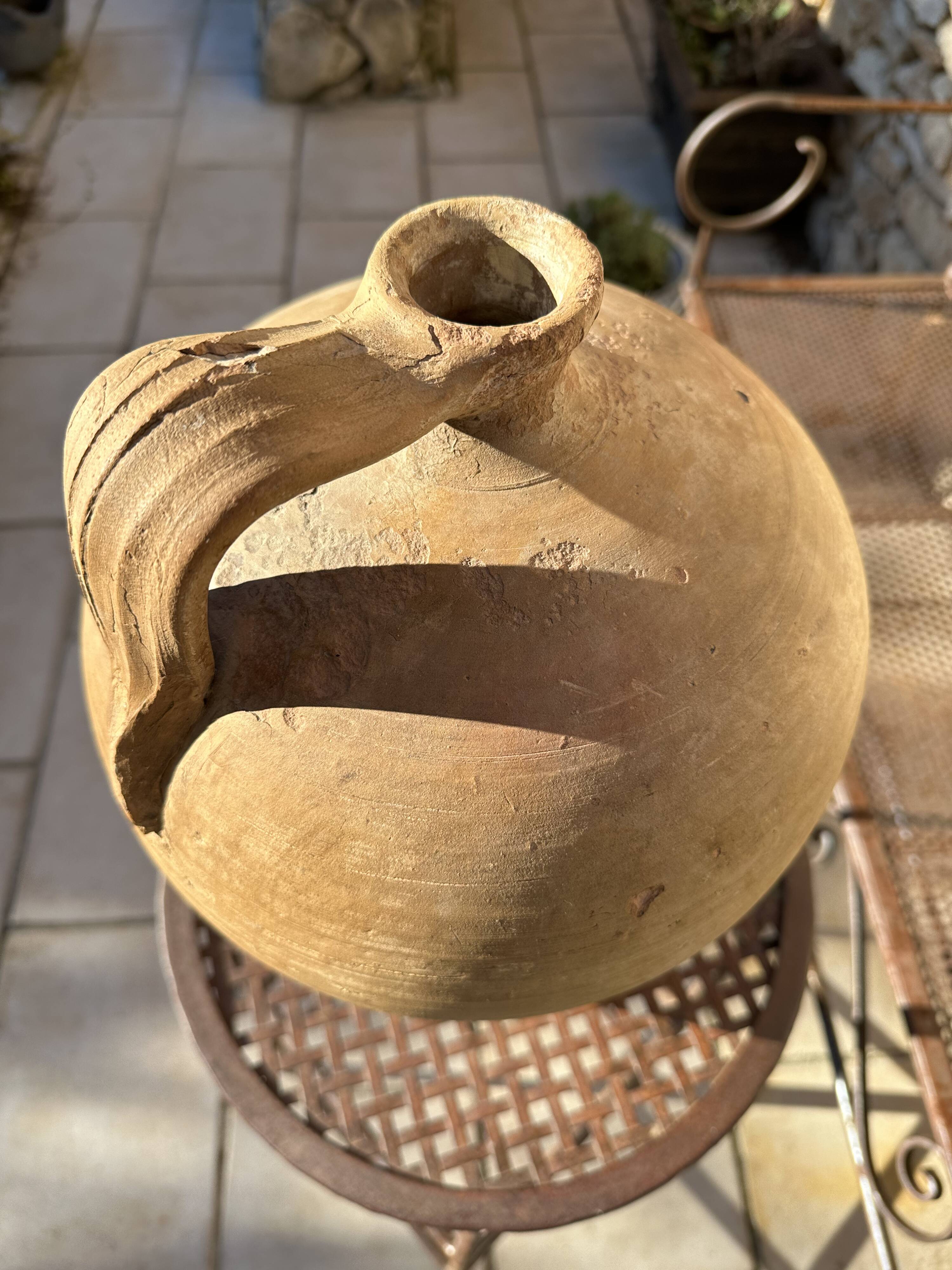 Ancient 19th-century terracotta jug