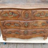 Louis XV period chest of drawers in walnut from the 18th century (undergoing restoration)