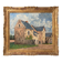Oil painting of a Breton manor signed M. Garnier in a gilded frame - Antique