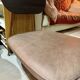 Low armchair Tikammon in solid oak