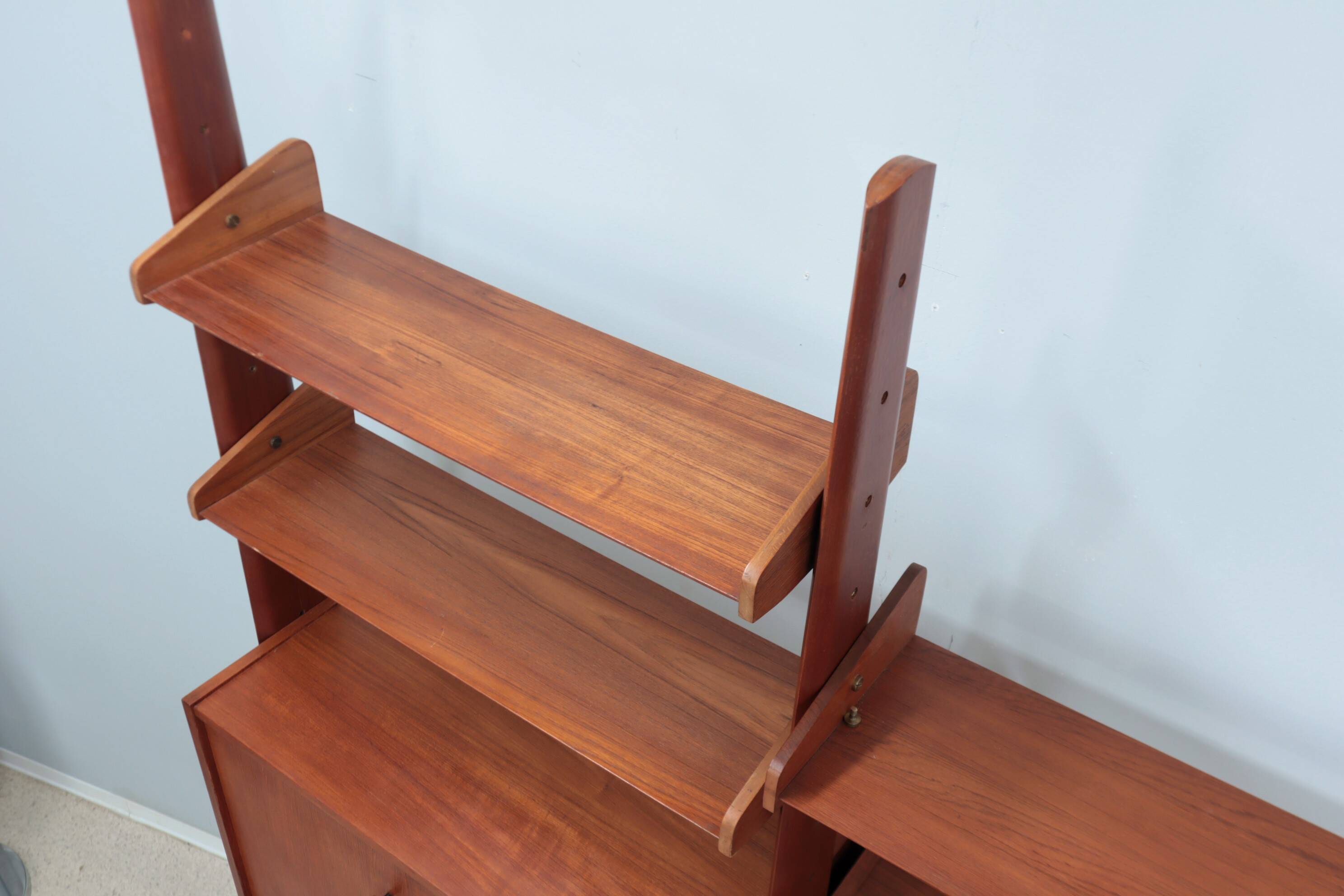 Mid century modular teak bookcase AV Arredamenti 1960s