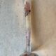 Vintage Frosted Glass Soliflore Vase with Decoration