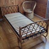 Vintage rattan bed
