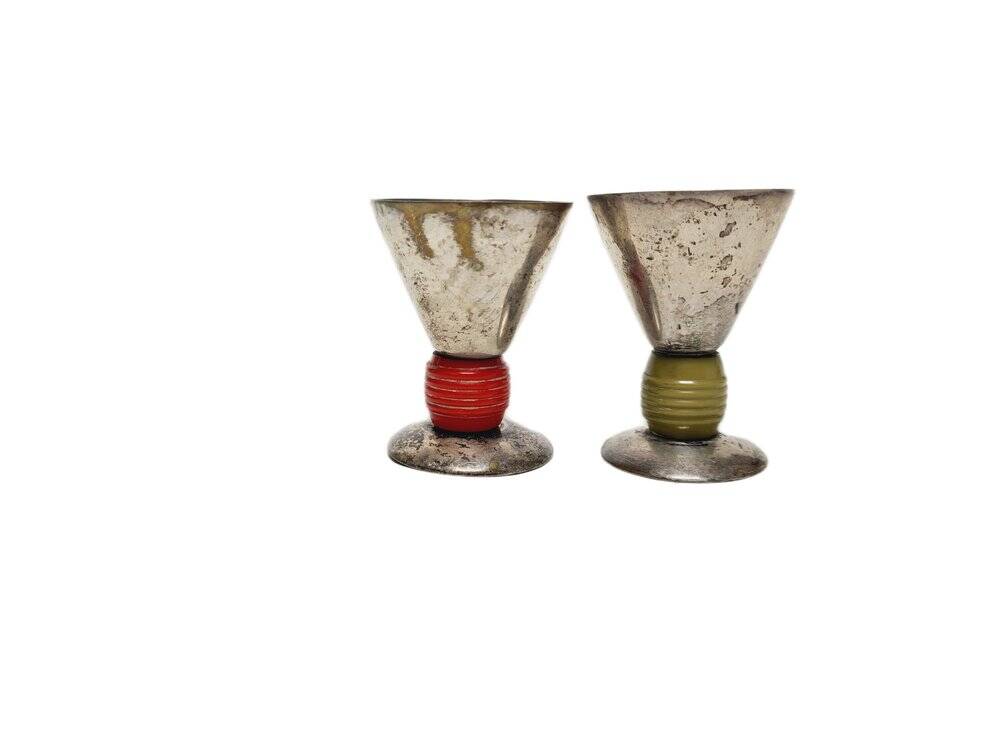 Art Deco egg chalices, Germany, 1950s, set of 2