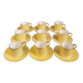 9 tasses en porcelaine de Limoges