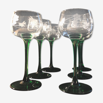 Lot de 6 verres d’Alsace