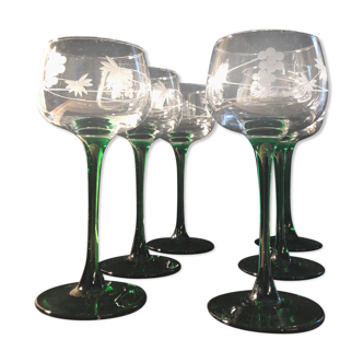 Lot de 6 verres d’Alsace