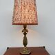 1960s gilded wooden candlestick lamp