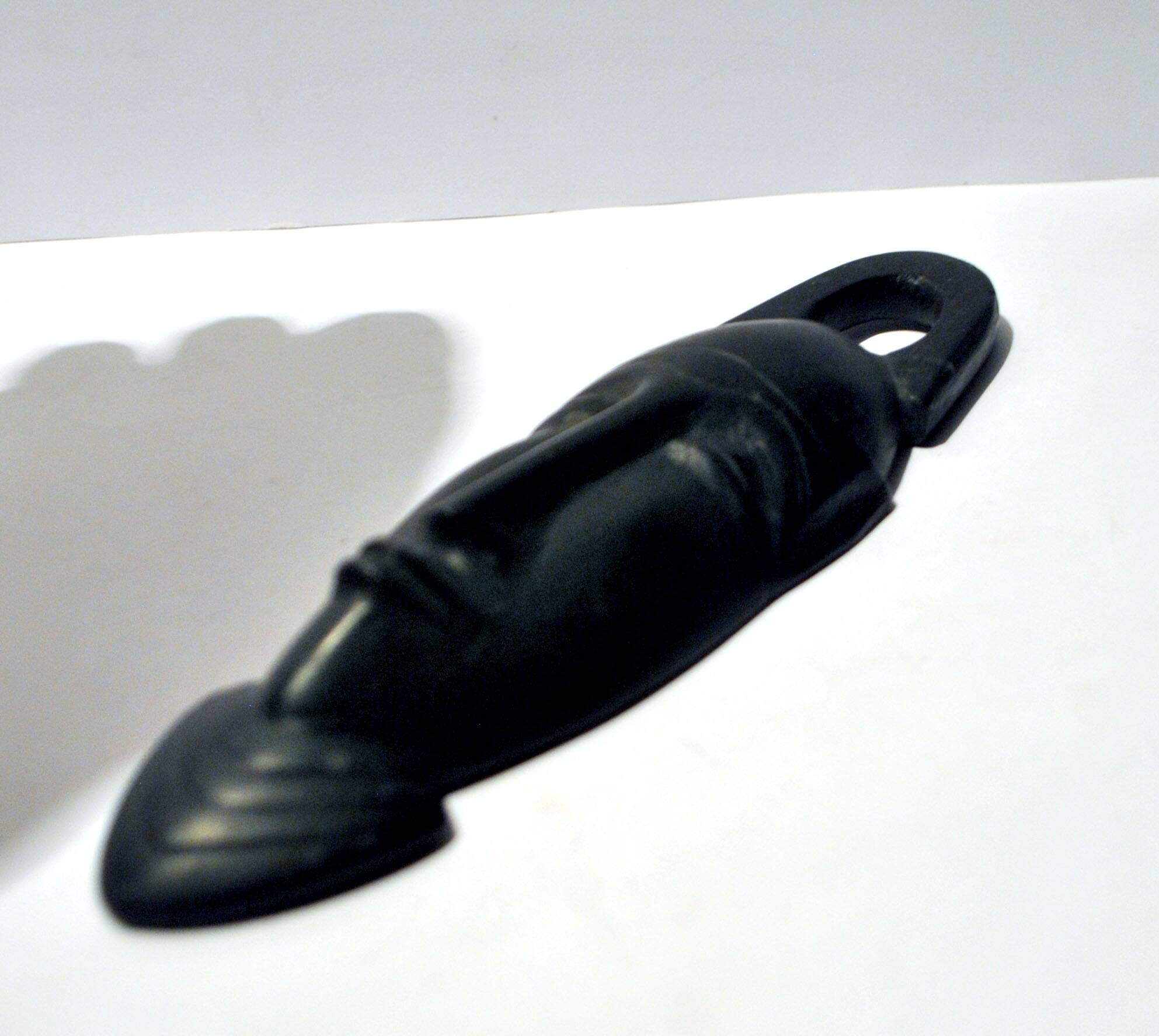 African ebony mask - Bearded head sculpture ETHNIC AFRICA 22.5x7