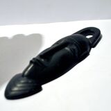 African ebony mask - Bearded head sculpture ETHNIC AFRICA 22.5x7