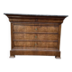 Commode époque Louis Philippe en acajou clair et marbre gris