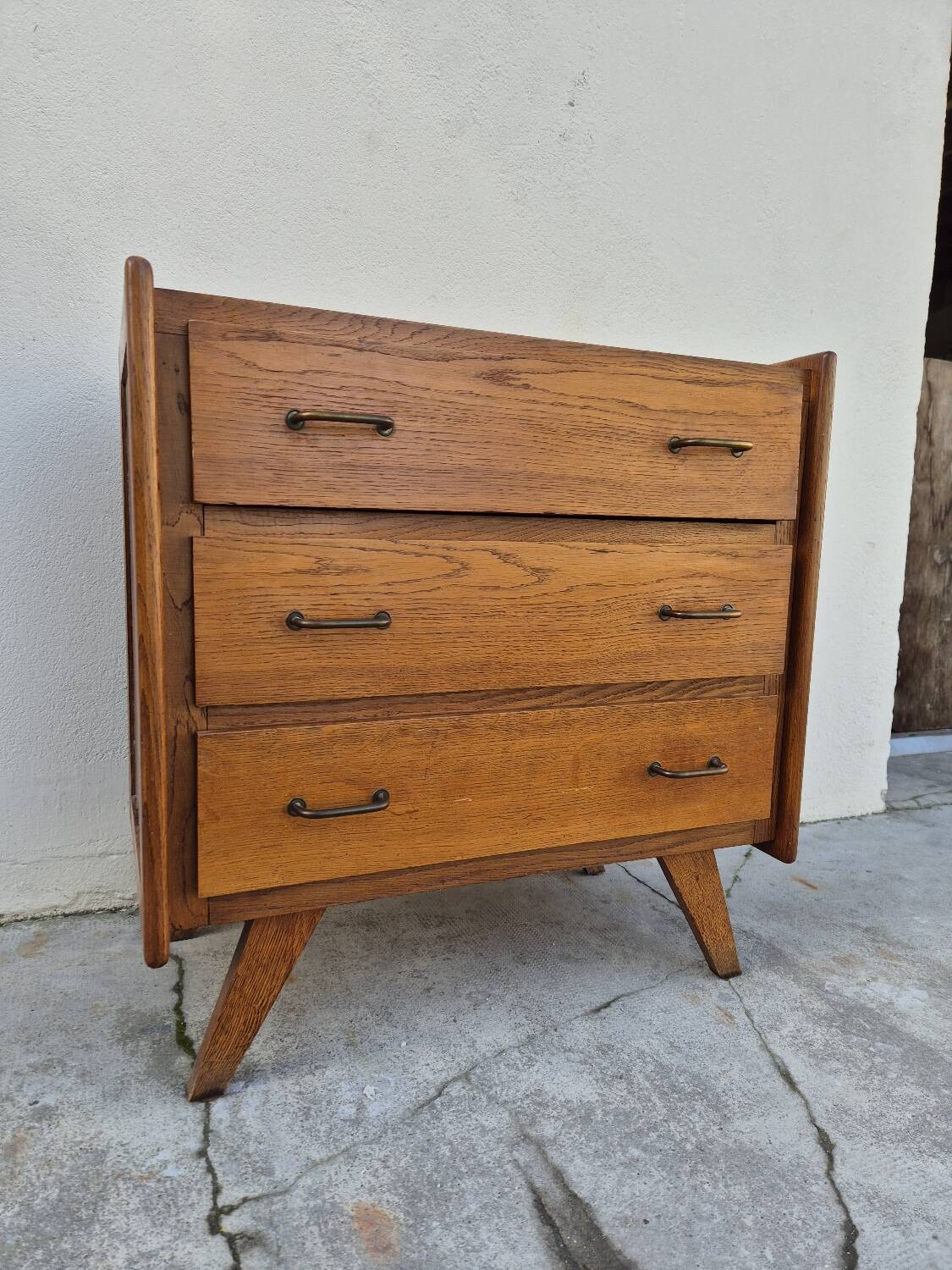 Commode vintage design pieds compas 1950s