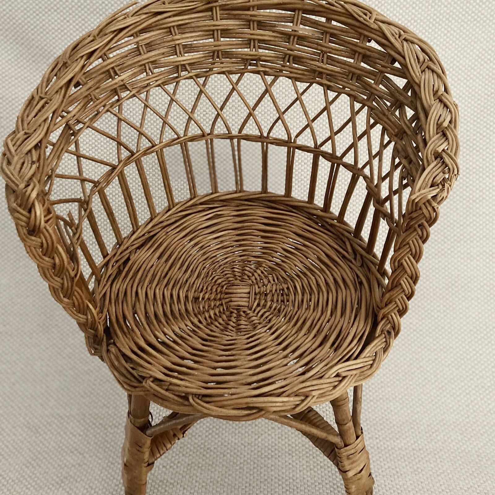 Children's rattan armchair – 1960s