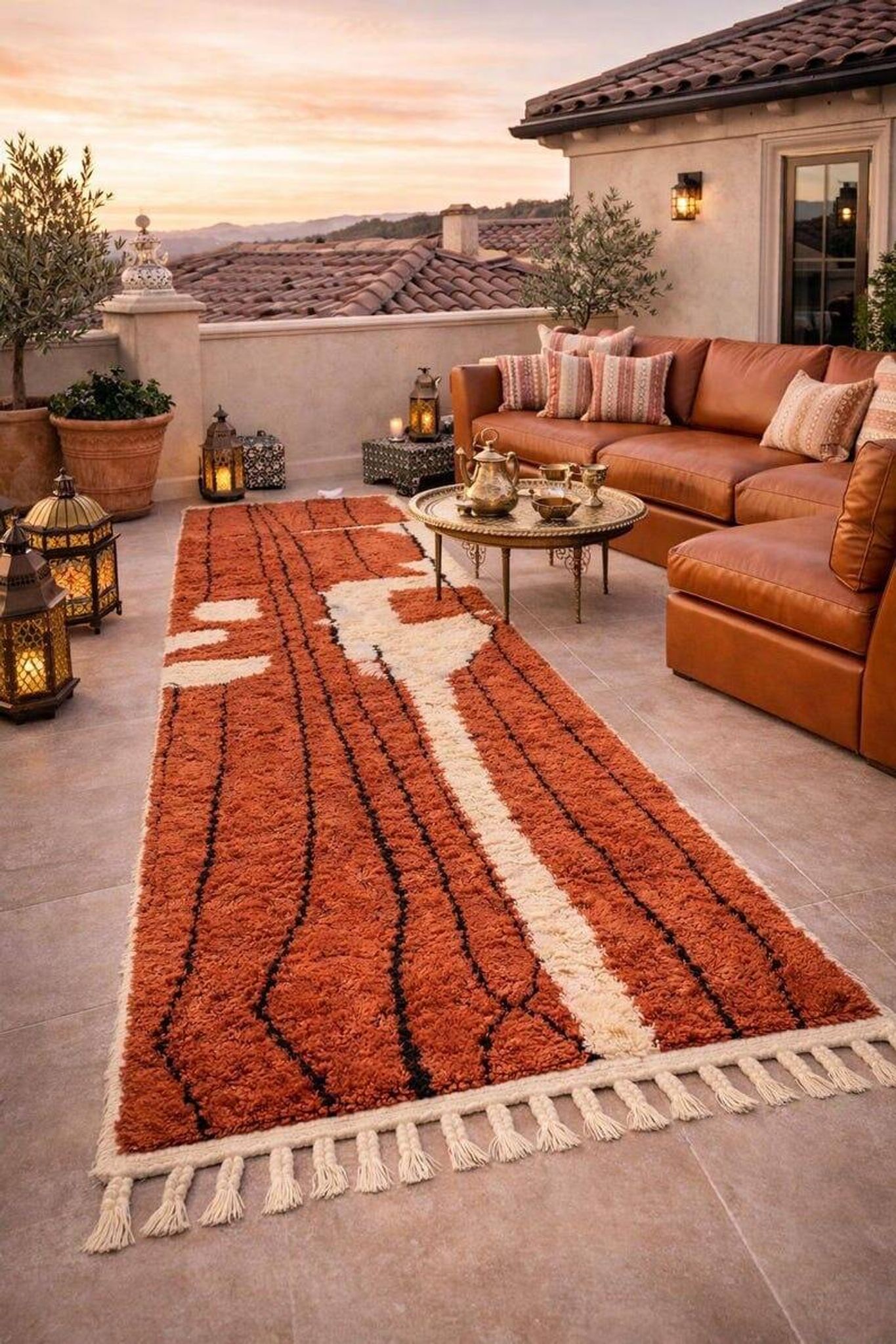 Handmade pure wool rug, size 1.5/2.5 m.