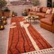 Tapis en laine pure fait main traditionnelle taille 1,5/2,5 m