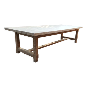 Solid oak farmhouse table 3m