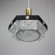 1970s Czechoslovak Kamenický Šenov Cut Glass and Chrome Pendant Light