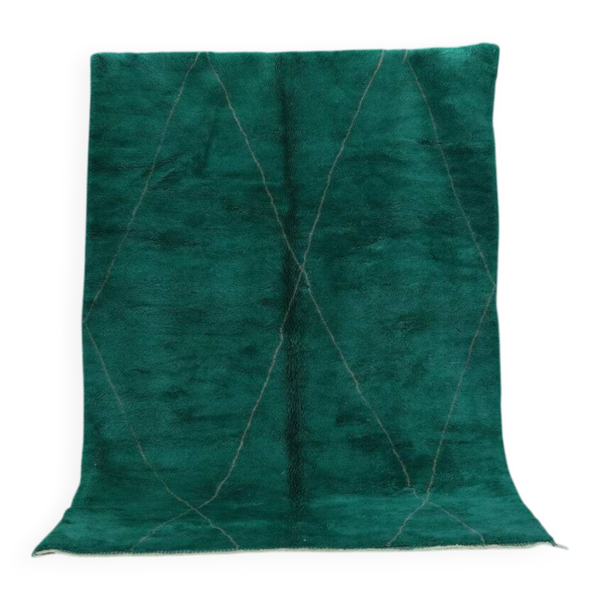 Tapis marocain vert - Tapis sur mesure 2.5/1.5cm