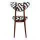 Heart-shaped chair with black and white zebra pattern, Poland, 1960s