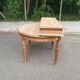 Art Deco round extendable dining table renovated in solid oak 225cm 20th century