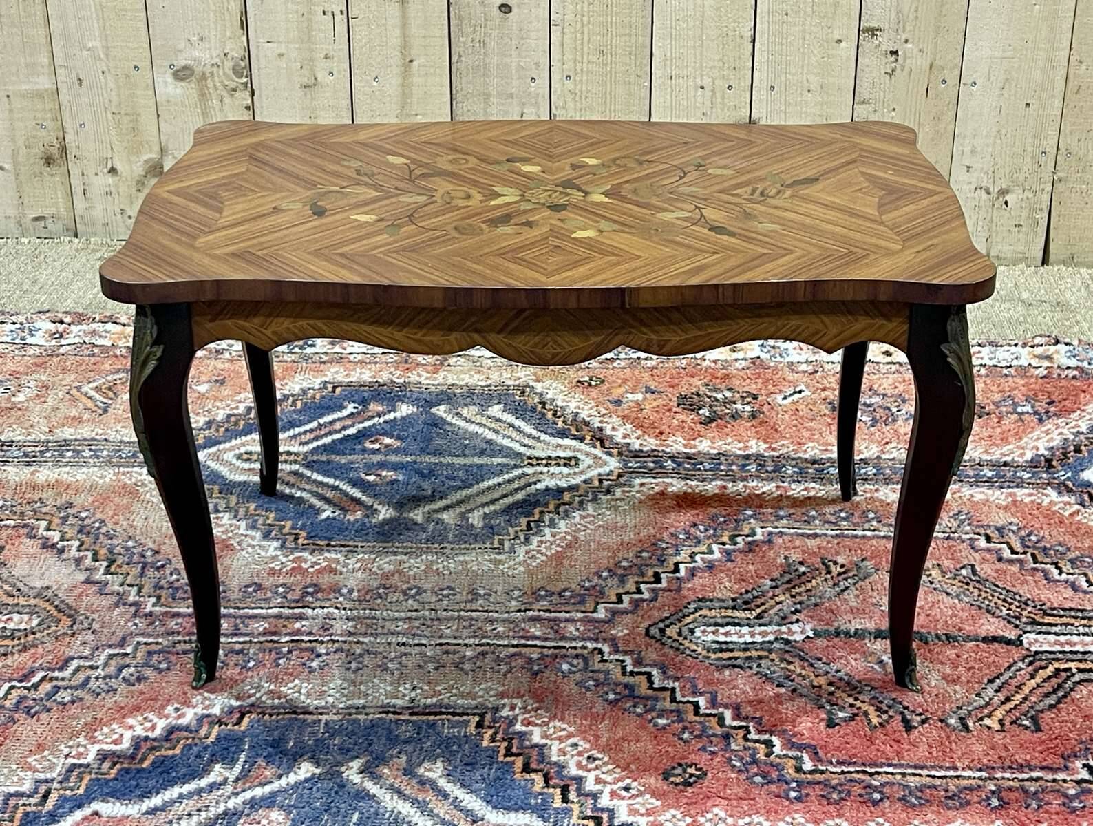 Louis XV style rosewood coffee table from the 1970s