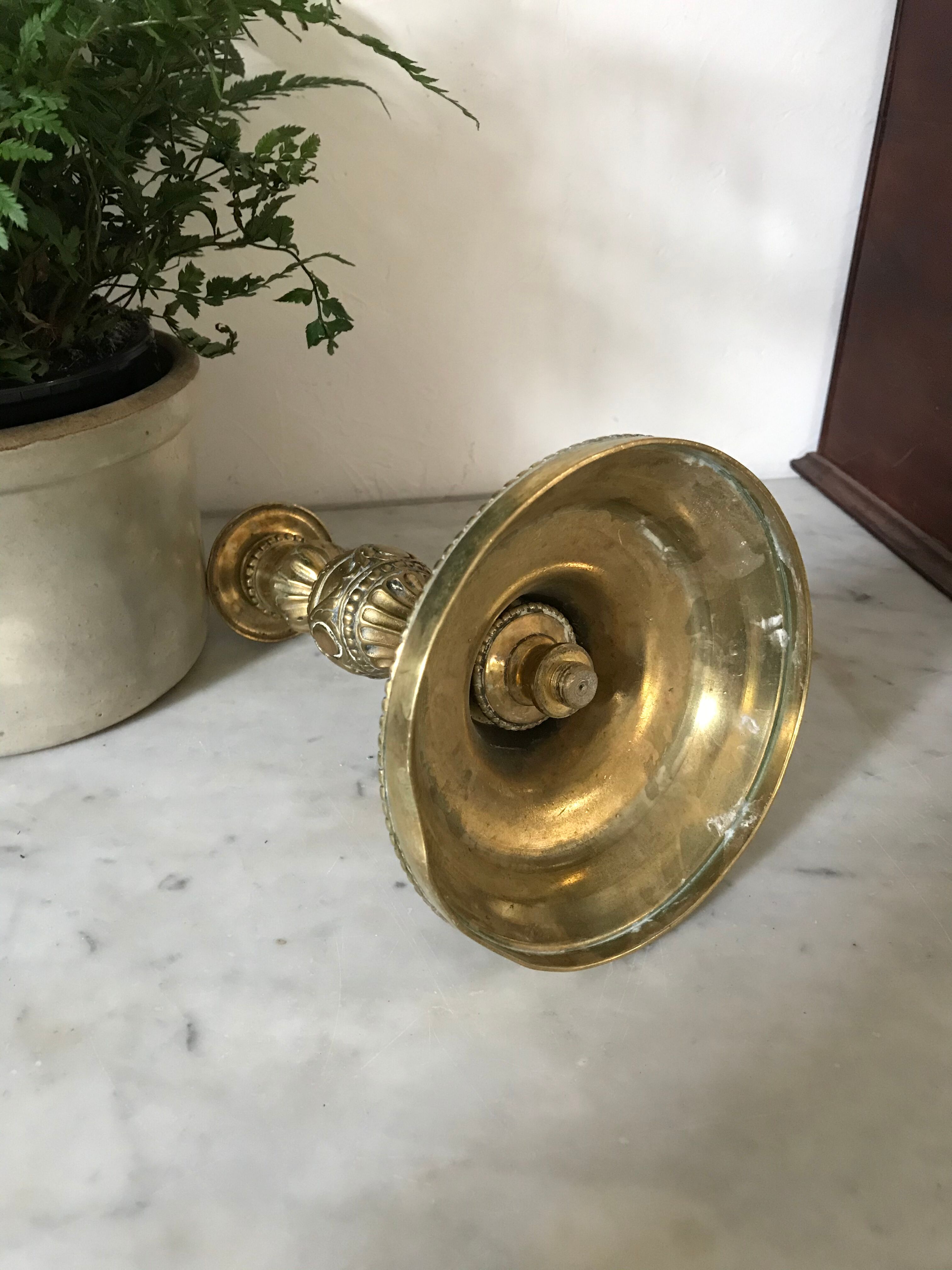 Golden bronze candlestick